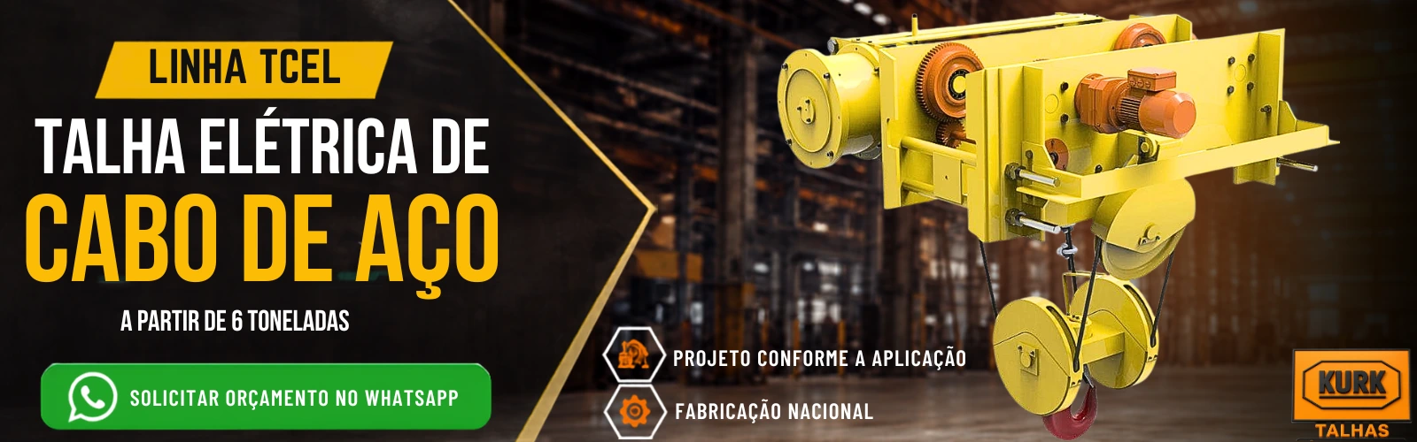 Talha de cabo de aço Banner